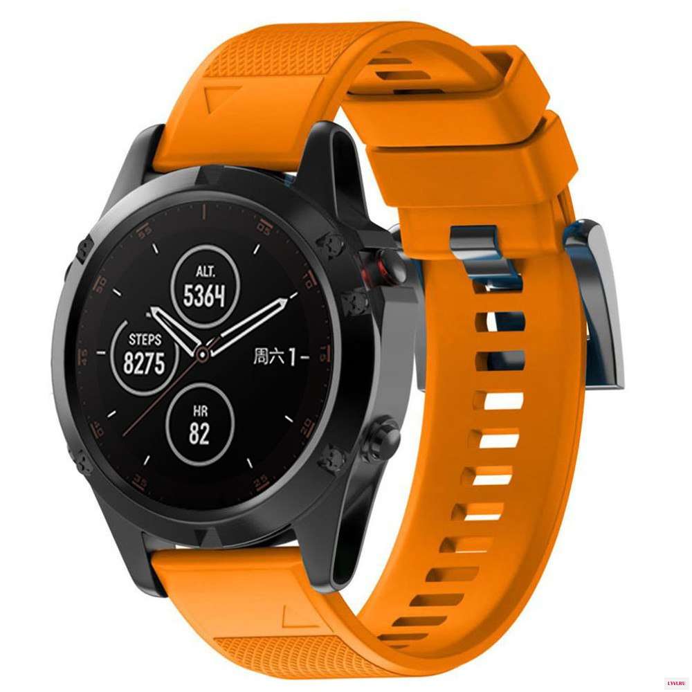 Garmin Fenix 5 Plus Sapphire титановый с оранжевым ремешком