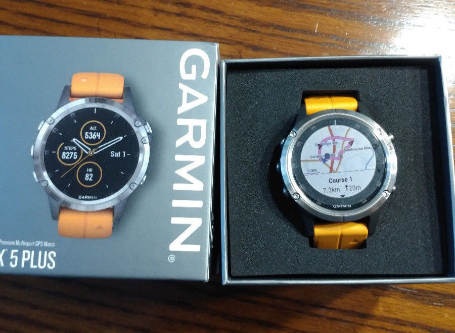 Fenix 5 plus orange 2025 titanium